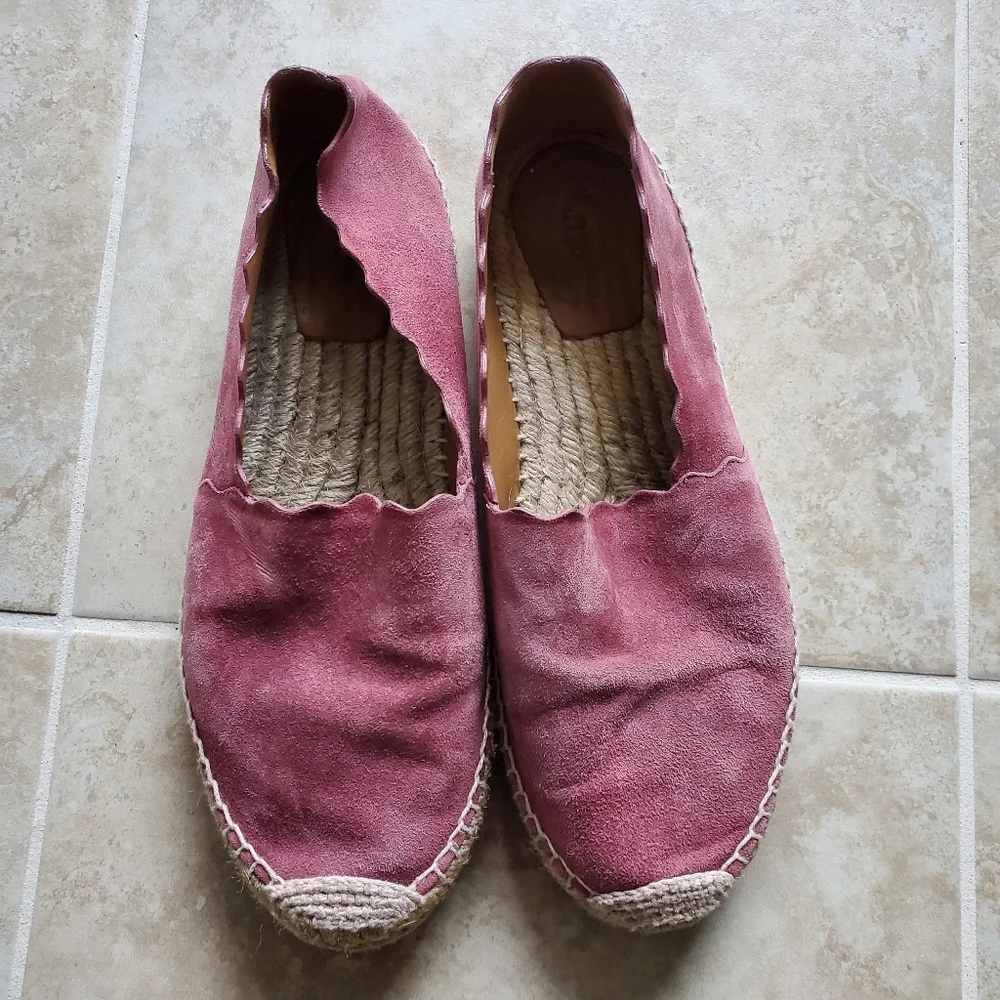 Chloé Lauren Suade Espadrilles, Size 7.5
